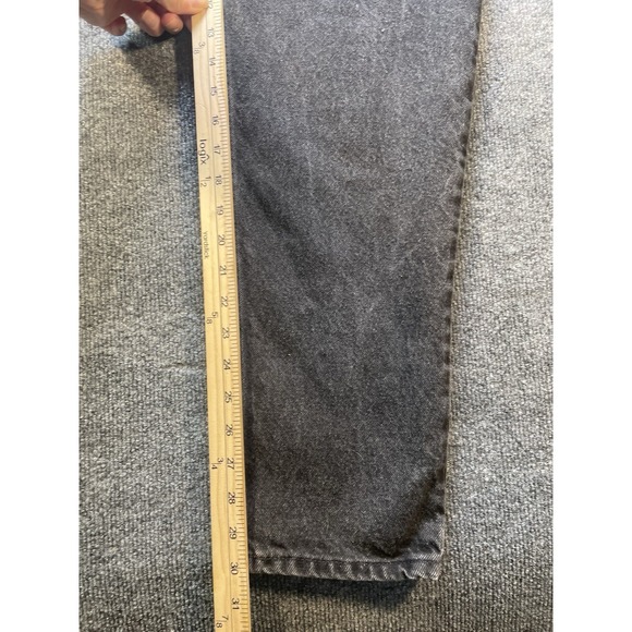 Vintage Levis 550 Jeans Mens 36x32 (32x30 Actual) Black Taper Leg Y2K ORANGE TAB - Picture 12 of 13